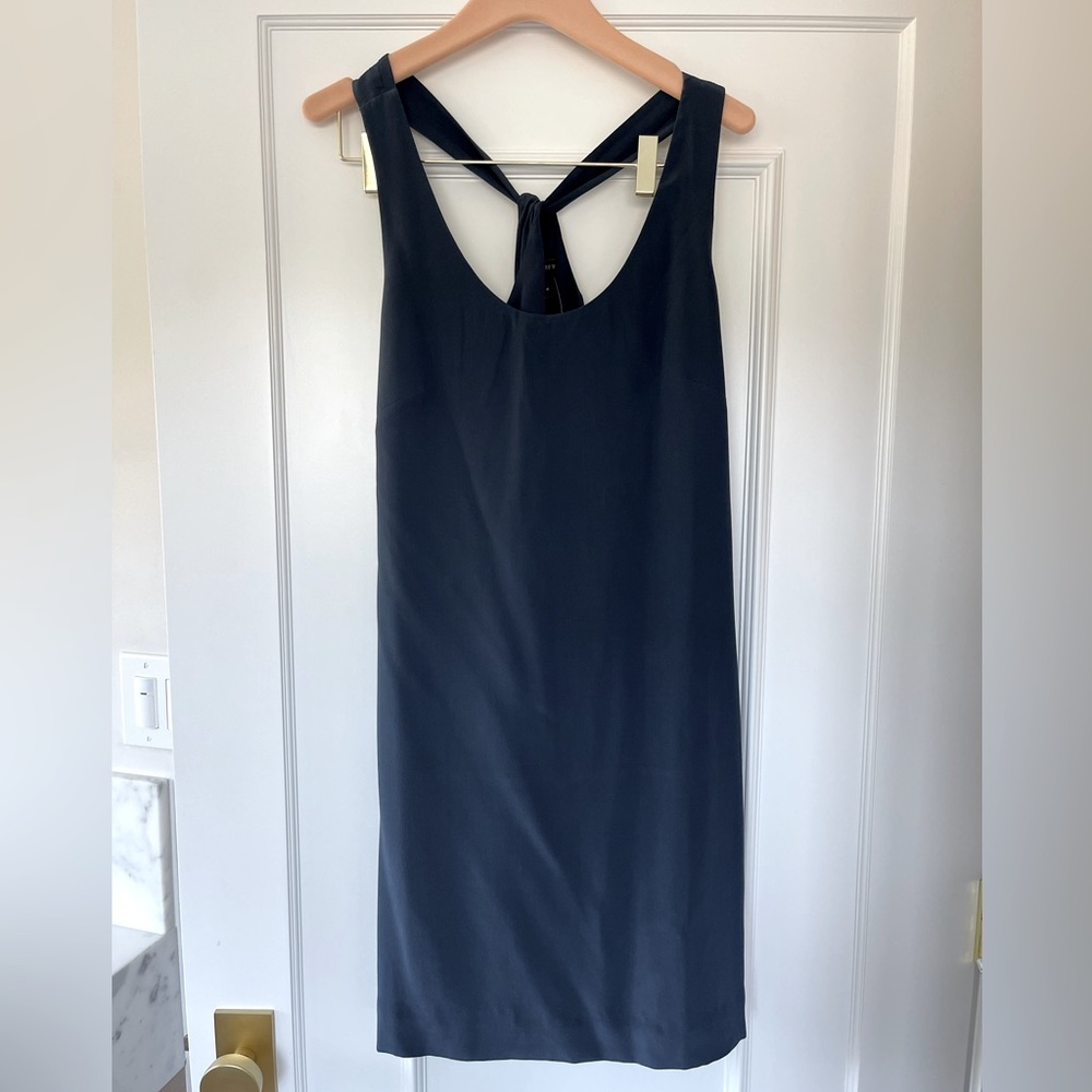 NWT - J. Crew Twist Back Dress in Nightshadow 100% silk